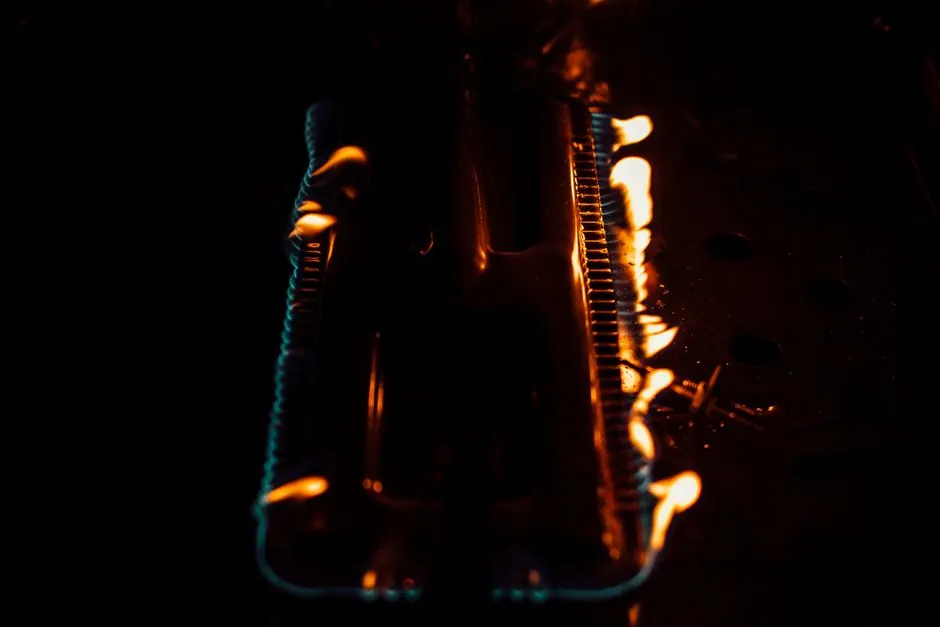 Gas burner flames during boiler ignition
